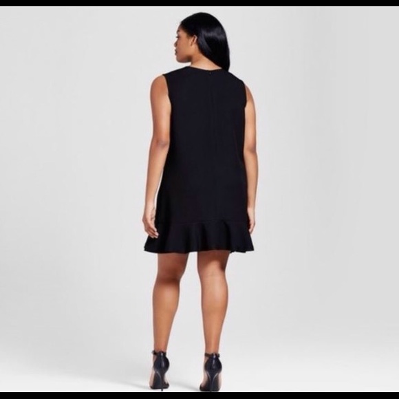Plus Size Victoria Beckham Black Calla Lilly Dress - Picture 5 of 7
